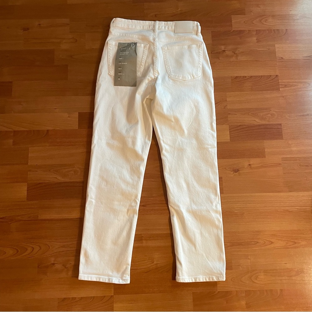 Everlane High Rise Straight Jean in Bone - Picture 7 of 10